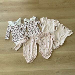 GAP Baby Pink & White Striped Onesie